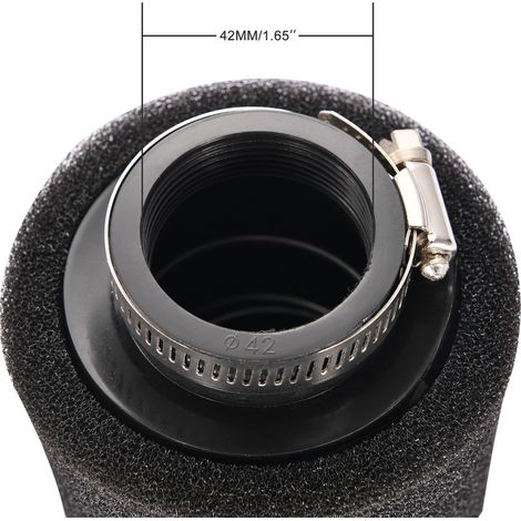 Filtre à air en mousse, adapté aux motos tout-terrain et quads, noir : 42 mm (1/4)