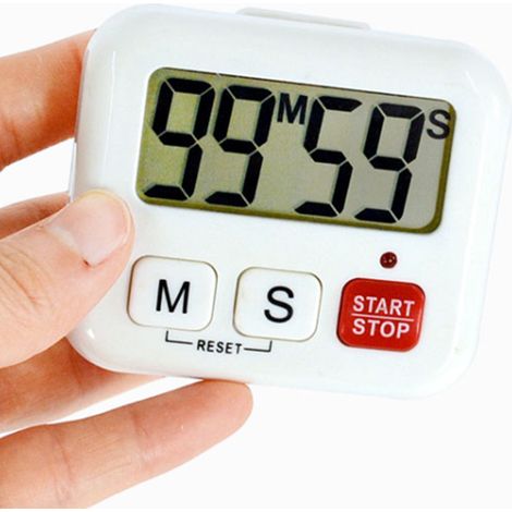 Ahlsen Temporizador y cronómetro de cocina KT3, números grandes, alarma fuerte, silencio, botones de ajuste rápido (1/3)