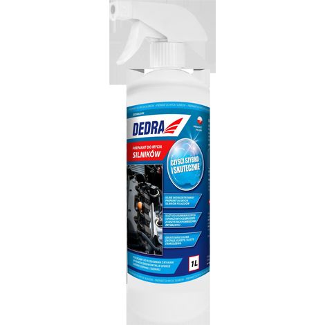 DEDRA - Detergente motore 1L con atomizzatore - Rimuove lo sporco ostinato