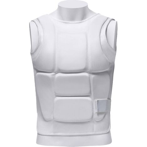 Protège-poitrine rembourré pour karaté - Multifonctionnel - Matériaux respirants - Ceinture réglable - Absorbe les chocs - Gilet d'entraînement - Design respirant avec absorption des chocs - Pour arts (1/5)