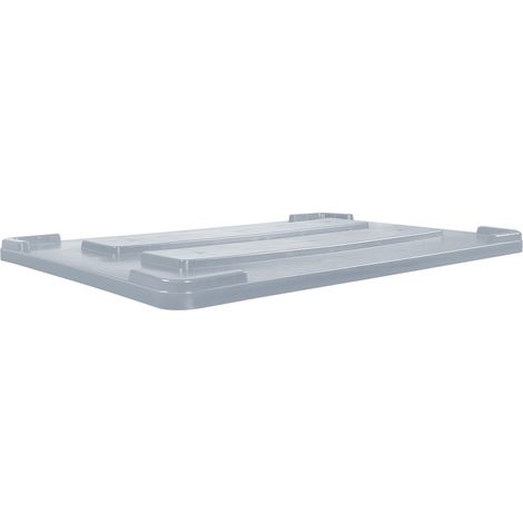 BRB Stapeldeckel für Palettenbox mit Aussenrippen, LxB 1170x800 mm, grau (1/2)