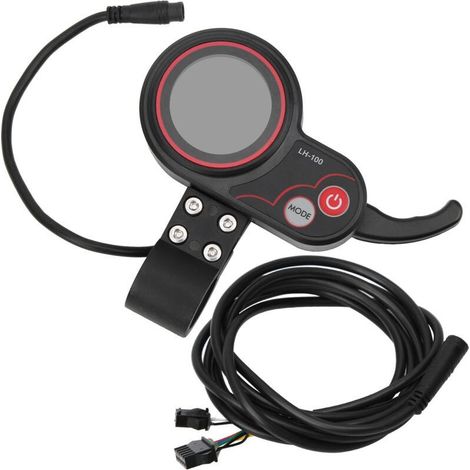 Manette d'accélérateur pouce avec compteur de vitesse intégré pour vélo et scooter électrique 36V (1/5)
