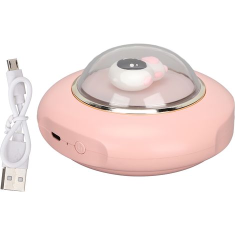 Chauffe-mains électrique 2 vitesses réglables, température USB rechargeable, veilleuse rose (1/5)