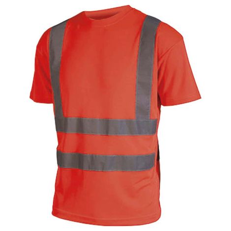 Camiseta alta visibilidad - Manga corta - Rojo fluorescente - 4XL (1/2)