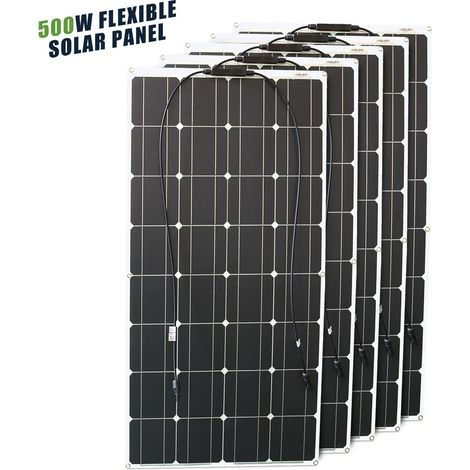 Panneau solaire Flexible 12V, 500W, pliable, étanche, monocristallin, meilleur panneau solaire, chine pour bateau RV (1/5)