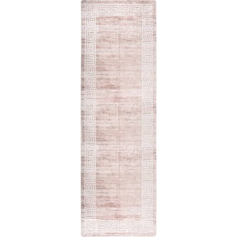 Tapis lavable antidérapant, Tapis de salon, Tapis Intérieur & Extérieur 80x300 cm Beige MKS33431 (1/5)