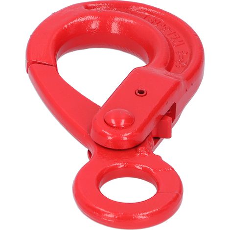 Crochet de sécurité à verrouillage automatique en acier allié, en forme d'œil, pour levage et remorquage, capacité 3,15 T