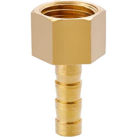 Raccord cannelé en laiton 1/2", filetage femelle, épisseur de métaux, barbillons, raccord tuyau, connecteur adaptateur pour air, eau, huile (épaisseur 8 mm) Filetage Femelle G1/4 6MM (1/5)