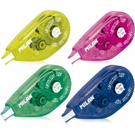 Nastro correttore tascabile MILAN - 2 pezzi, giallo, verde, blu, rosa