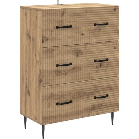 Schubladenschrank Artisan-Eiche 66 x 34,5 x 89,5 cm vidaXL