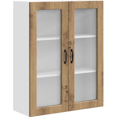 Maison Exclusive - Armario de vidrio para pared PORTO Roble artis (1/5)