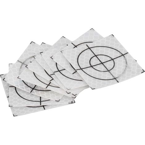 50 autocollants réfléchissants pour cibles, bande réfléchissante auto-adhésive pour stations totales, 5 x 5 cm / 1,97 x 1,97 po (1/5)