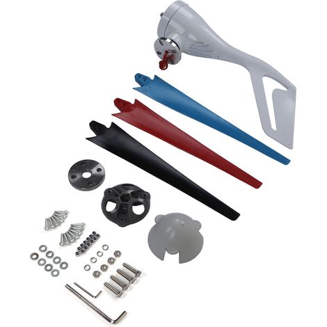 400W 12V Gleichstrom-Windturbine, 3 Nylonfaser-Blattgenerator, 3 Farben, Dreiphasen-Windturbine für Garten und Camping. (1/5)