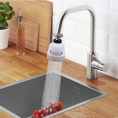 Robinet de cuisine avec filtre à eau, robinet à filtre à eau rotatif à 360° et réglable, robinet flexible et économe en eau avec jet d'eau (1/5)