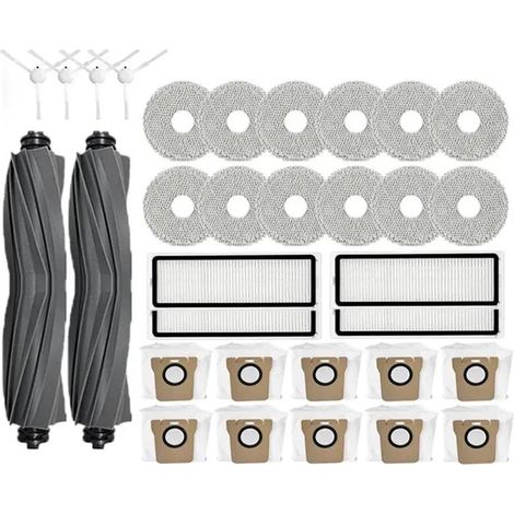 Compatibles pour Bot L10S Pro L10S Ultra Robot Aspirer Pièces de rechange, caoutchouc / pinceau latéral, couvercle, filtre, chiffon de vadrouille en option (1/5)