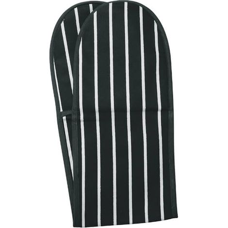 Dexam Rushbrookes Butchers Stripe Double Oven Glove Slate Grey