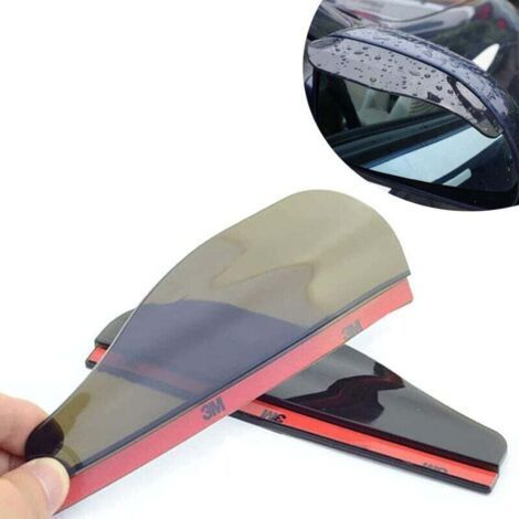Parasole antipioggia a forma di sopracciglio in 2 pezzi, specchietto retrovisore antipioggia, specchietto laterale antipioggia per auto, visiera fumé universale in fibra di carbonio (1/4)