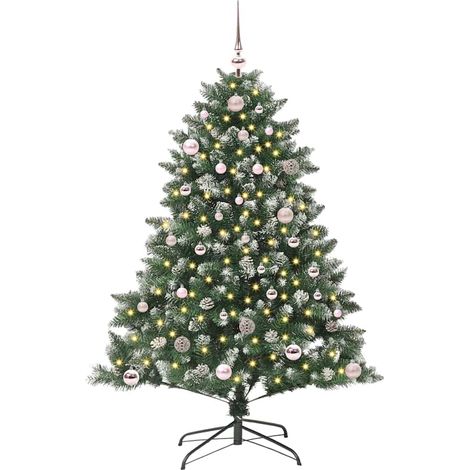 Sapin de Noël，Arbre de Noël artificiel avec 150 LED Vert 105 x 105 x 150 cm CFW13738 (1/5)