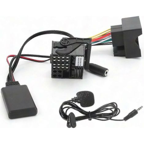 Récepteur Bluetooth 5.0 sans fil avec microphone et câble AUX de 150 cm, compatible avec les systèmes audio de voiture. (1/5)