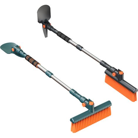 Outils de déneigement-outils de déneigement brosse à neige voiture tout-en-un 107,5 cm-2 pièces (vert, noir)