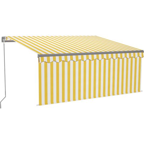 Maison Exclusive - Markise Manuell Einziehbar mit Rollo LED 3x2,5
