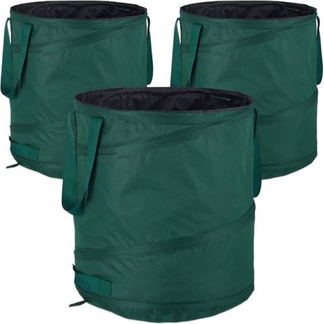 3 pezzi sacchi da giardino 60 l (1/5)