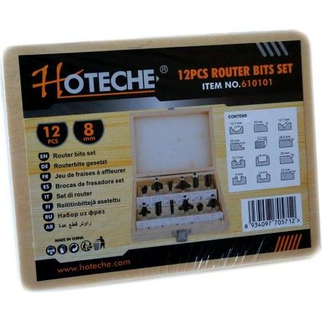 SET 12 PZ FRESE LEGNO FRESE PER SCANALARE GAMBO 6-8-12mm FRESATRICE PANTOGRAFO 8 mm