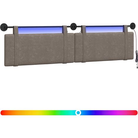 Hanging Headboard Grey Antique PU vidaXL