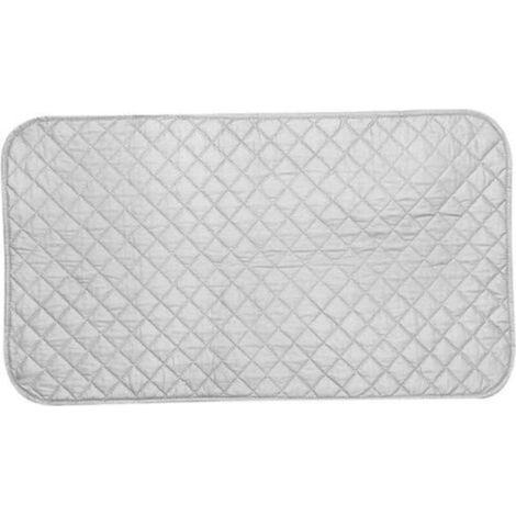 Tapis de repassage - Modèle de table - Pliable - Portable - Idéal pour appartements, résidences étudiantes, voyages, salons - Argenté (1/5)