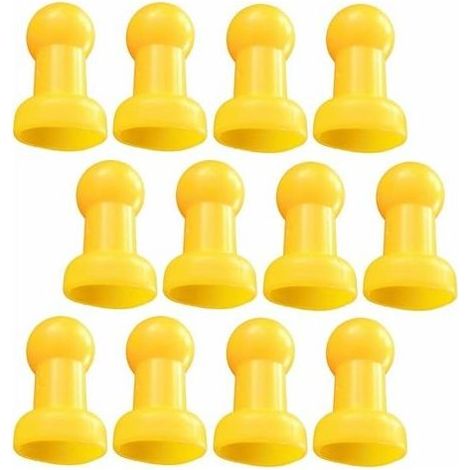 12 x Bouchons de Trampoline Capuchons de Poteau Accessoires de Trampoline 8x5cm Jaune - (1/4)