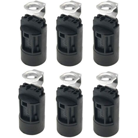 6pcs E14 Bougie Ampoule Titulaire Base de Lampe en Plastique Support de Douille de Lampe pour Fabrication de Lampes Lustre Restauration Lampe Projet de Finition