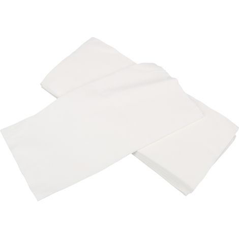 100 serviettes jetables cheveux en pulpe de bois coton, texture perle, forte absorption d'eau, doux, blanc, usage spa hôtel bain de pieds (1/5)