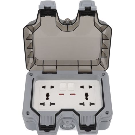 Wasserdichte Außensteckdose (IP66) mit 13 A/16 A Stromstärke, sand- und witterungsbeständig, EU-Standard 250 V (1/5)