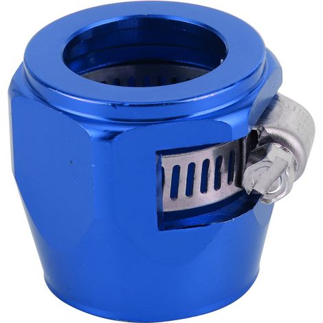 Collier de finition de tuyau 12AN pour tube flexible de carburant, huile, diesel, gaz, air - Bleu, clip de connexion (1/5)