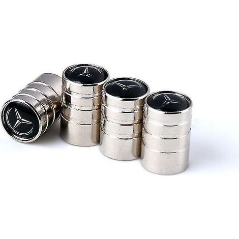 Bouchon de valve de pneu en métal – Alliage de zinc – Étanchéité aux fuites et à la poussière – Lot de 8 pour Mercedes-Benz (1/5)
