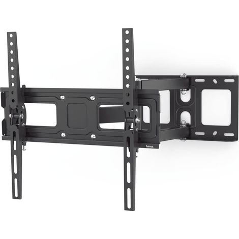 Support Mural TV Pivotant Inclinable Télescopique (TV 32" à 65", 165 cm 35kg Max, Inclinaison +/-15°, Rotation 180°, VESA 400x400 Max, Gestion des câbles) Noir (1/5)