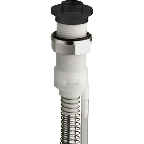 Sapho - Ojal de ducha para borde de bañera con flexo incluido, negro mate PD46713 (1/4)