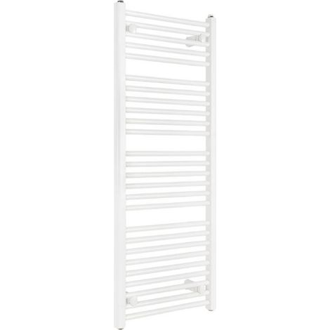 Finimetal – Sèche-serviettes eau chaude 664W – Acier blanc – 1340x500mm – Tubes ronds 20mm – Raccordement G 1/2" – Pression max 10 bars (1/2)