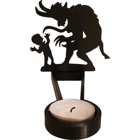 Funny Shadow Stand Halloween Candlestick with Candle Desktop Ornament Decor-KZQ (1/3)