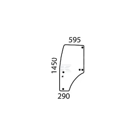 Vitre de porte complète JOHN DEERE SU27314 (1/2)