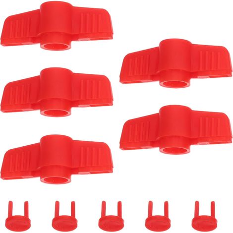5 Pièces Poignée de Vanne à Bille en Plastique Rouge (1/5)