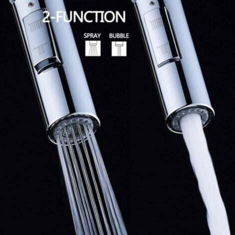 Tête de robinet universelle - Unbrand - Acier inoxydable SUS304 - Connexion G 1/2 - Réglage du mode de pulvérisation (1/3)