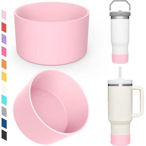 Optez pour un ensemble de 2 pièces : une housse de protection en silicone pour le fond de la tasse, compatible avec les tasses Stanley Quencher Adventure de 40 oz et 30 oz, ainsi qu’avec les tasses Ic (1/5)
