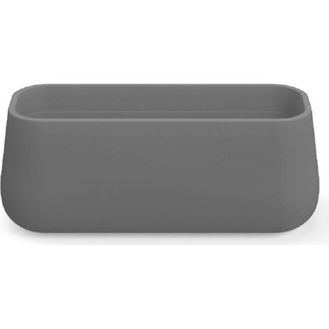 Moovere – Jardinière ronde anthracite 98x39x39 cm – Polyéthylène résistant aux UV – Volume de plantation 101,6 L – Intérieur et extérieur