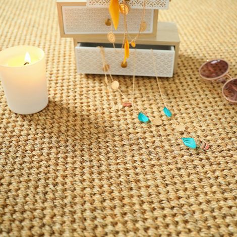 Revêtement sisal - Kidara grosses boucles - Chaume - Rouleau de 4m x 1m (1/5)