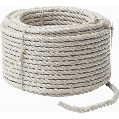 Werka Pro – Corde en polypropylène beige 50m – Diamètre 14mm – Pour attacher objets et projets de bricolage – Résistante aux chocs et intempéries