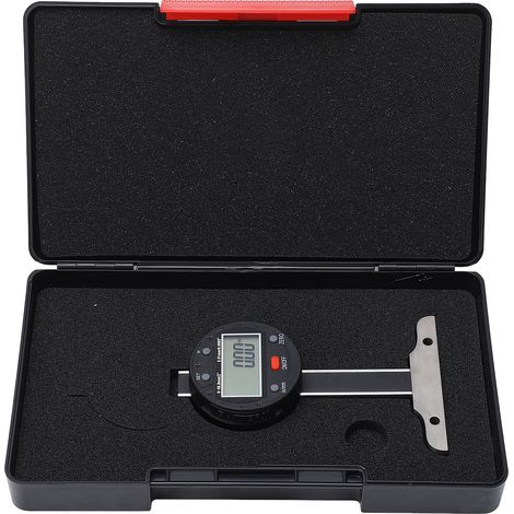 GARRYFIZH Jauge de profondeur numérique 0-50.8mm, plage 0-2 pouces, précision 0.01mm, affichage LCD, compteur électronique avec Port USB (1/5)
