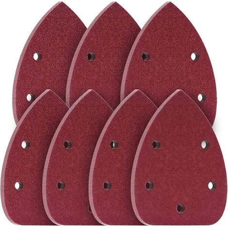 Papier abrasif triangulaire Ulisem, 10 x 40/60/80/120/180/240/400. Disques abrasifs triangulaires, 70 pièces pour ponceuse.