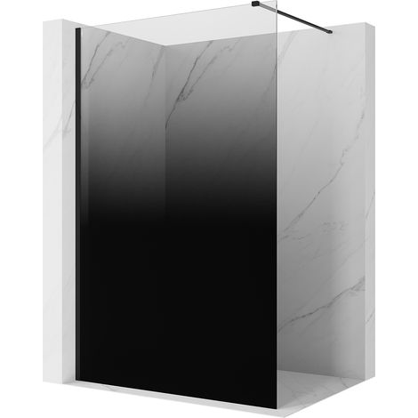 Mexen Kioto Duschwand Walk-in 130 x 200 cm, ombre schwarz 8 mm, schwarz - 800-130-101-70-76 (1/5)