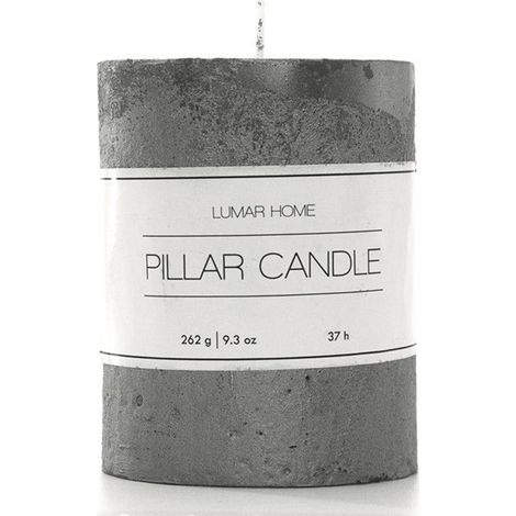 TrAdE Shop Traesio - Set 12 Pz Candela A Colonna Argento 90x70mm Uso Decorativo Da 262g Durata 37h 032210 -